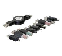 Delock USB adapter kit 10 parts Nero 1,2 m 170 mm 100 mm 35 mm 18612