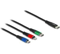 DeLOCK USB Charging Cable 3 in 1 USB Type-C™ to Lightning™ / Micro USB/USB Type-