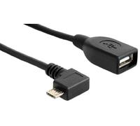 DeLOCK USB micro-B - USB 2.0-A, 0.5m cavo USB 0,5 m Micro-USB B USB A Maschio Femmina Nero