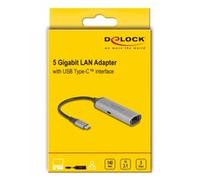 Delock USB Type-C Netzwerk Adapter 5 Gigabit LAN 1 x RJ45 mi 81591