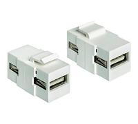 DeLOCK USB2.0 A f/f USB2.0 A USB2.0 A Bianco cavo di interfaccia e adattatore