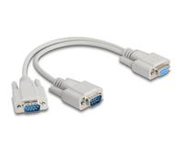 DeLOCK Y-Cable Adapter D-Sub9 1 x Female to 2 x Male Plug with Schrauben 30 cm
