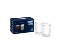 Delonghi 2x bicchieri vetro borosilicato doppia parete termica 400ml eleganti