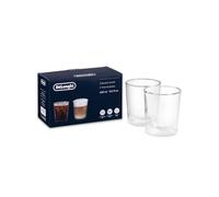 Delonghi 2x bicchieri vetro borosilicato doppia parete termica 400ml eleganti
