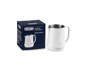 Delonghi bricco caraffa monta latte bianca acciaio inox lucido 500ml con manico