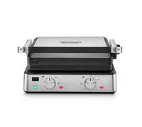 De'Longhi CGH920 MultiGrill, Grill Elettrico con Funzioni di Cottura, App Dedicata, Controllo Elettronico della Temperatura, Piastre Lavabili in Lavastoviglie, 2000W, Argento