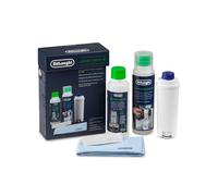 De'Longhi Coffee care Kit, set di manutenzione per macchine da caffè che include un filtro acqua, EcoDecalk, Eco MultiClean, panno in microfibra e test per la durezza dell'acqua DLSC306