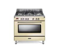 De'Longhi Cucina a Gas 5 Fuochi Forno Elettrico Ventilato 90x60 cm Acciaio Inossidabile Linea Mastercook