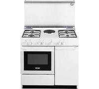 SEW8541NEDM - Cucina a gas con forno elettrico, 4 fuochi, 86x50 cm, colore Bianco