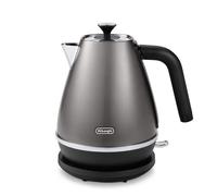 De'Longhi Bollitore Distinta Titanium KBIN2001.TB Base girevole a 360° Indicatore del livello dell'acqua 2000 W Disincrostante rimovibile 1,7 L Titanio Nero