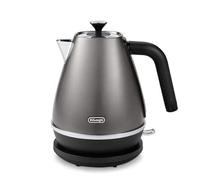 De'Longhi Distinta Titanium KBIN2001.TB, Bollitore Elettrico, Base Girevole 360°, Indicatore Livello Acqua, Vano Riponimento Cavo, Filtro Anticalcare, Coperchio Rimovibile, 1.7 L, 2000W, Titanio Nero
