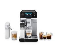 De’Longhi Eletta Ultra - Perfetto Macchina da Caffè Automatica, LatteCrema Montalatte Automatico, 50+ Bevande Calde e Fredde, Silent Technology, Display Touch a Colori, Metallo (ECAM472.85.MB)