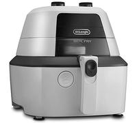 De'Longhi FH2133.W IDEALFRY Friggitrice ad Aria Calda, Capacità 1Kg, Frittura Leggera e Sana, Pannello di Controllo Manuale, Vasca Removibile da 3,9L Pratico Coperchio e Timer Regolabile, Bianco