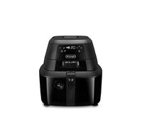 De'Longhi FH2184.BK IDEALFRY Friggitrice ad Aria, Capacità 1.25Kg, Pannello di Controllo Digitale, 5 Programmi Preimpostati, Oblò, Sistema SHS Double, Frittura Leggera, Vasca removibile da 3,9L, Nero