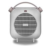 De'Longhi HFS30B24.W Termoventilatore da tavolo, 2 livelli di potenza, ventilazione estiva, protezione antigoccia, maniglia, sistema anti-ribaltamento, luce, protezione antigelo, leggero, Bianco