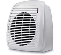 De'longhi hvy1020 termoventilatore verticale young, silenzioso e leggero, protezione antigoccia, maniglia, dispositivo di sicurezza, luce, protezione antigelo, piccole dimensioni, 2000watt, bianco