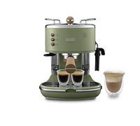 De'Longhi Icona Vintage ECOV311.GR Macchina da Caffè Espresso Manuale e Cappuccino, Utilizzabile con Caffè in Polvere e Cialde E.S.E., Spegnimento automatico, Caldaia acciaio, Serbatoio 1,4L, Verde