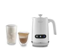 De'Longhi LatteMix EMF3.W Montalatte Automatico per Latte Vaccino e Vegetale, Funzioni Schiuma Calda e Fredda, Coperchio Trasparente, Comandi a Tre Pulsanti, Capacità 250 ml, Bianco