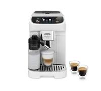 De'Longhi Magnifica Plus ECAM320.60.W, Macchina Caffè Automatica, Sistema LatteCrema Hot per Cappuccino Automatico, 4 Ricette, Display Colorato Soft Touch, Funzione Extra Shot, Funzione x2, Bianca