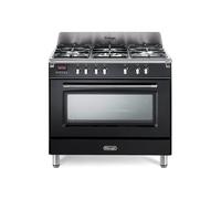 De Longhi MEM 965 NX ED - Cucina a gas con forno elettrico, N° Fuoch 5, 90x60 cm, colore Antracite