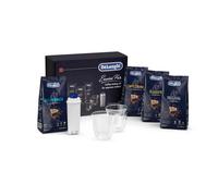 DeLonghi – Set caffè in chicchi Essential – 4x250 g, 2 bicchieri, filtro acqua