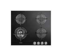 De'Longhi Piano Cottura a Gas NSL 460 N 4 Fornelli 60 cm Incasso Nero Vetro