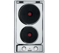 DE LONGHI Piano Cottura Elettrico, Linea Domino, 30 cm, 2 Piastre Elettriche, Acciaio inox - I 23/2 ER