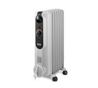 Radiador de aceite - DELONGHI - 1500 W - Hasta 45 m² - Móvil - Función antihielo - Gris