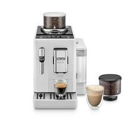 De'Longhi Rivelia EXAM440.35.W - Macchina da caffè automatica con ugello montalatte, contenitore per fagioli intercambiabile, 8 bevande caffè premendo un pulsante, funzione extra shot, display touch
