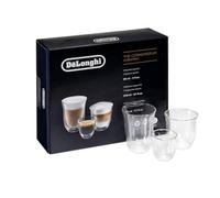 DE LONGHI TAZZE CAFFE CAPPUCCINO LATTE VETRO TERMICO BOROSILICATO DOPPIA PARETE