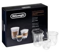 De'Longhi SET FANCY BOX DLSC302 composto da 6 bicchieri termici in vetro borosilicato, mantengono il calore, senza condensa, 2 bicchieri per espresso, 2 per cappuccino e 2 per latte macchiato