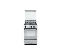 De'Longhi SEX554GNNED Cucina Libera installazione | Classe A | inox, 4gas, acc.ne a pulsante, elettrico (3), luce, cop. vetro, vano scaldavivande
