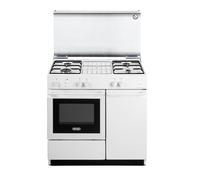 DELONGHI SGGW854NED CUCINA 86x50cm BIANCO FORNO A GAS 4 FUOCHI + COPERCHIO
