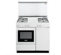 De'Longhi SGW854N Cucina Libera installazione | Classe A | bianco, 4gas, gas, acc.ne manuale, cop. vetro, vano portabombola