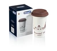 Delonghi tazza Globetrotter ceramica termica doppia parete 300ml tappo silicone