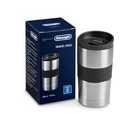 De'Longhi Travel Mug, Tazza da Caffè con Doppia parete per Bevande Calde e Fredde, Facile da Trasportare, Apertura con un Click, Rivestimento Antiscivolo in Silicone, Capacità 300ml, DLSC070