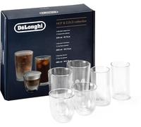 De'Longhi Trio Gift DLSC326 Tazze Caffè, Vetro