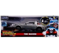 DELOREAN Modello AUTO 1/24 Die Cast RITORNO FUTURO 2 Con LED Fly Mode JADA