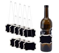 DELORIGIN 10 etichette a lavagna con catena in acciaio inossidabile 304 lavagna lavagna decanter tag lavagna lavagna segni in legno etichette personalizzate decanter per liquori etichette per messaggi