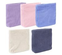 DELORIGIN 10 sacchetti per trucchi piccoli e portatili, in velluto e nylon, con chiusura a cerniera, per donne, viaggi, cosmetici, gioielli, 13,5 cm x 13,5 cm
