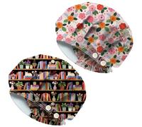 DELORIGIN 2 cappelli chirurgici regolabili per donne e uomini, per libri e fiori, in cotone