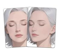 DELORIGIN 2 tavola di Allenamento Pittura Facciale Tabella Pratica Trucco Riutilizzabile A4 modello di Esercizio Pittura Facciale Foglio di Formazione Trucco Scena