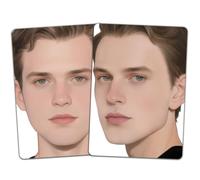 DELORIGIN 2 tavola di Allenamento Pittura Facciale Tabella Pratica Trucco Riutilizzabile A4 modello di Esercizio Pittura Facciale Foglio di Formazione Trucco Scena