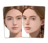 DELORIGIN 2 x lavagne per esercizi per truccarsi riutilizzabili, formato A4, per festival, Halloween, trucco, allenamento per principianti (treccia marrone)