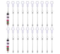 DELORIGIN 20 pezzi di perle incastonabili cannuccia ciondolo zampa tazza accessori fai da te cannuccia topper charm adattatore ricaricabile tazza vuota ciondolo asta per fare la tua tazza decorazioni