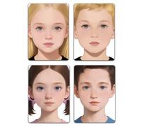 DELORIGIN 4 lavagne per fare pratica per la pittura del viso, riutilizzabili, formato A4, stencil per pittura facciale, Halloween, carnevale, strumenti per il trucco per pittori principianti (donna