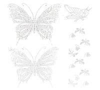 DELORIGIN 4 Stili Strass da applicare con ferro da stiro a forma di farfalla, strass e ali di trasferimento hotfix adesivi per riparazioni fai da te per Halloween, vestiti, scarpe, cappelli, borse