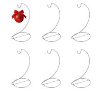 DELORIGIN 6 PEZZI Ornamento Espositore Supporto Argento Ferro Gancio Appeso Rack Per Palle Pianta Aria Terrario Globo Accessori Matrimonio Scacciapensieri Artigianato