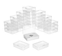 DELORIGIN 62 scatole per carte da gioco in plastica trasparente, custodia per carte da gioco, con coperchio incernierato, per carte da poker vuote, per banche, affari, trading e giochi di poker