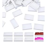 DELORIGIN 7.2 ml acquerello Mezzoccioline 60 pezzi Plastica Bianca Colori Acquerello Vuoti Mezza Aggiunta Artista Barattoli Da Viaggio Adatto Per Olio E Acrilici Tavolozza Disegno di Viaggio